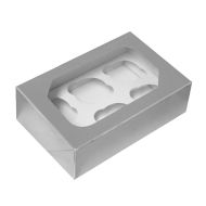 Silver Cupcake Box - Holds 6
