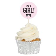 It's A Girl - Baby Shower Cupcake Toppers - 12pk