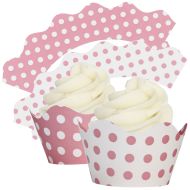 Baby Pink & White Polka Dot Cupcake Wrappers - 12Pk