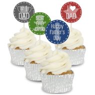 Fathers Day Mixed Round Signs - 12pk
