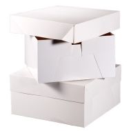 White Glossy Cakes Boxes Pack of 10