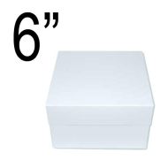 6" / 15cm White Glossy Cakes Boxes Pack of 10