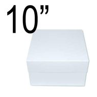 10" / 25cm White Glossy Cakes Boxes Pack of 10