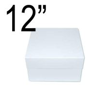 12" / 30cm White Glossy Cakes Boxes Pack of 10