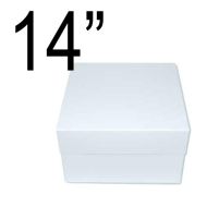14" / 35cm White Glossy Cakes Boxes Pack of 10