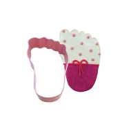 Pink Baby's Foot Cookie Cutter Poly-Resin Coated