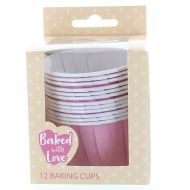 Pink Baking Cups - 50mm - Pack of 12