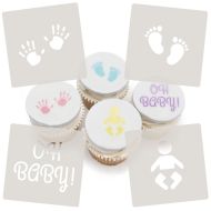 Baby Themed Cupcake Stencil Set of 4 Designs