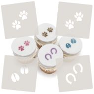 Animal Footprints/Tracks Cupcake Stencils Set of 4 Designs