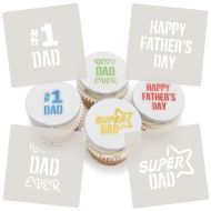 Father's Day Cupcake Stencils Set of 4 Designs