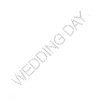 "Wedding Day" - Diamante White Ribbon - 40mm x 1m