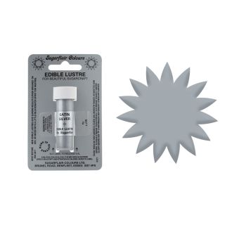 Satin Silver - Sugarflair Edible Lustre Dust