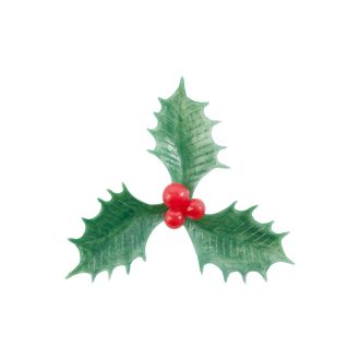 Large Plastic Holly - 60mm Dia