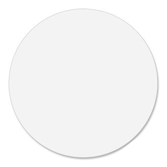 12" Round White Polycoated Card
