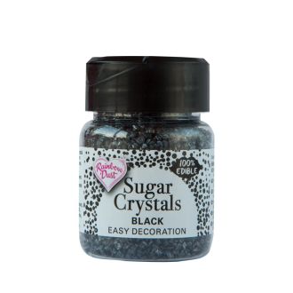 Black Sparkling Sugar Crystals - 50g