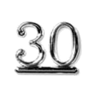 30 - Silver Numeral