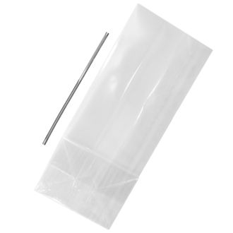 25 Confectionery Bags With Ties - 100mm x 240mm