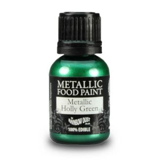 Metallic Holly Green - Metallic Food Paint - 25ml