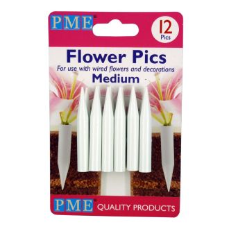 Medium Flower Pics - 12/pk