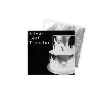 Silver Leaf Transfer Square - 3¼"