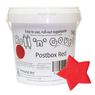 Postbox Red Roll 'n' Cover Sugarpaste - 1kg