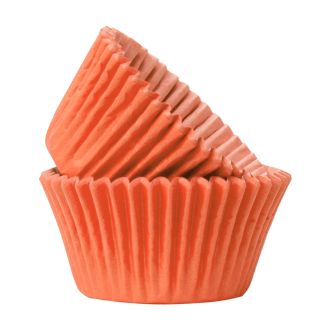 50 Cases Orange Paper Cupcake / Muffin Cases