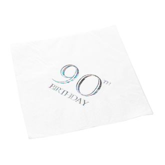 90th Birthday Napkin - 3 ply - 15pk