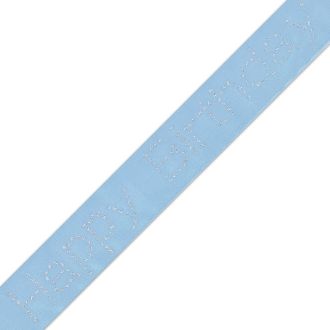 "Happy Birthday" - Diamante Blue Ribbon - 40mm x 1m