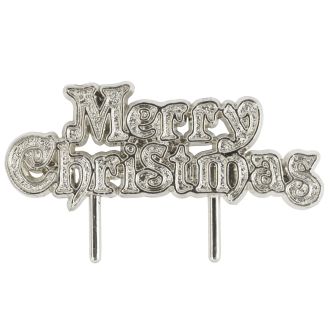Silver "Merry Christmas" Motto