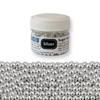 Silver Sugar Pearls - 6mm - 25g