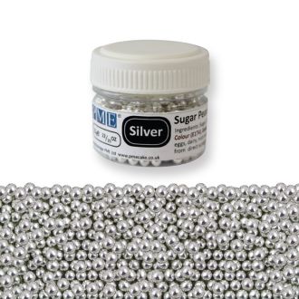 Silver Sugar Pearls - 4mm - 25g