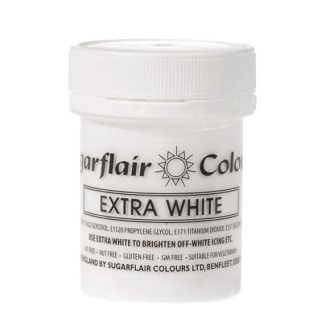 Sugarflair Extra White Paste Colour - 50g