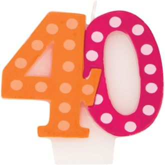 40 Bright & Bold Number Birthday Candle