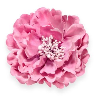 Dusky Pink Satin Peony With Clip