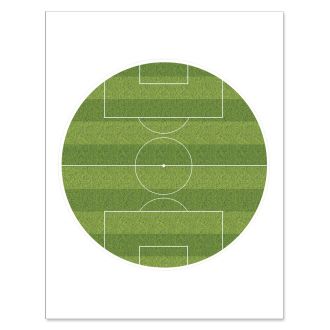 Football Pitch Edible Icing Sheet - 7½" Round