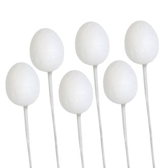Small Polystyrene Bud On Wire - 6pk
