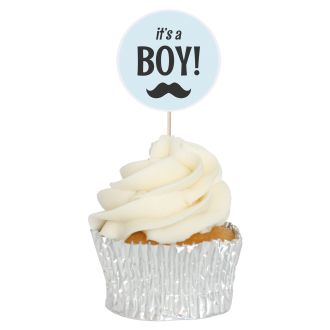 It's A Boy - Baby Shower Cupcake Toppers - 12pk