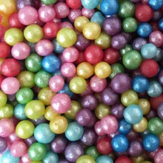 Rainbow Glimmer Pearl Sprinkles - 80g