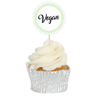 Vegan Dietary & Free From Cupcake Toppers - 12pk
