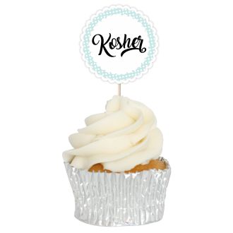 Kosher Dietary & Free From Cupcake Toppers - 12pk