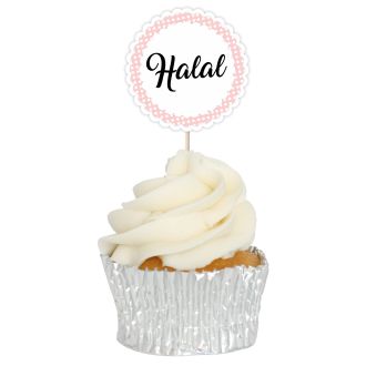 Halal Dietary & Free From Cupcake Toppers - 12pk