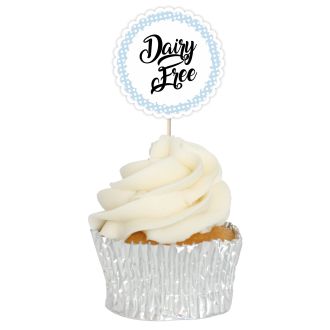Dairy Free Dietary & Free From Cupcake Toppers - 12pk
