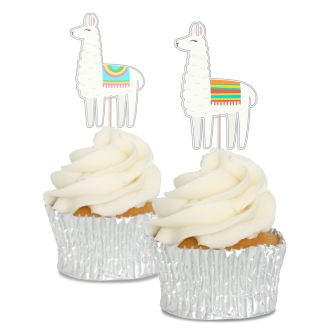 Llama Cupcake Toppers - 12pk