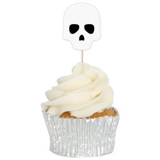 Skull Cupcake Toppers - 12pk
