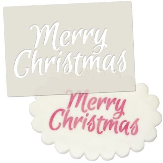 Merry Christmas Stencil