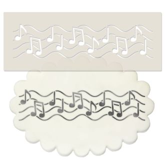 Music Notes Border Stencil