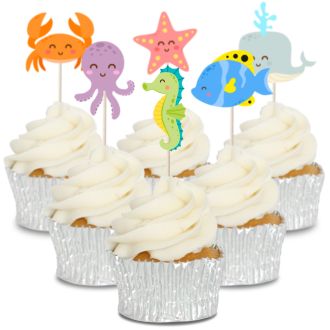 Under The Sea Cupcake Toppers - 12pk