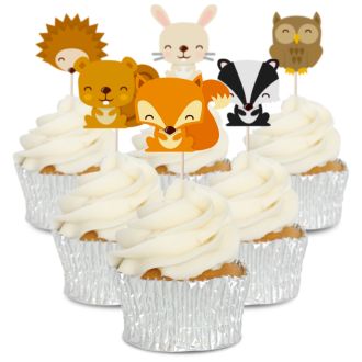 Woodland Cupcake Toppers - 12Pk