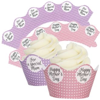 Mothering Sunday Cupcake Wrappers - 12Pk