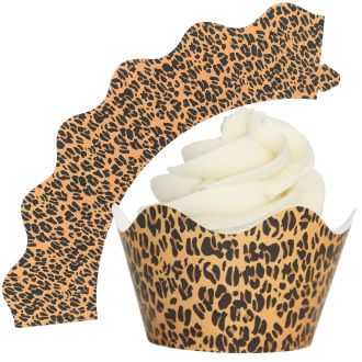 Leopard Print Cupcake Wrappers - 12Pk